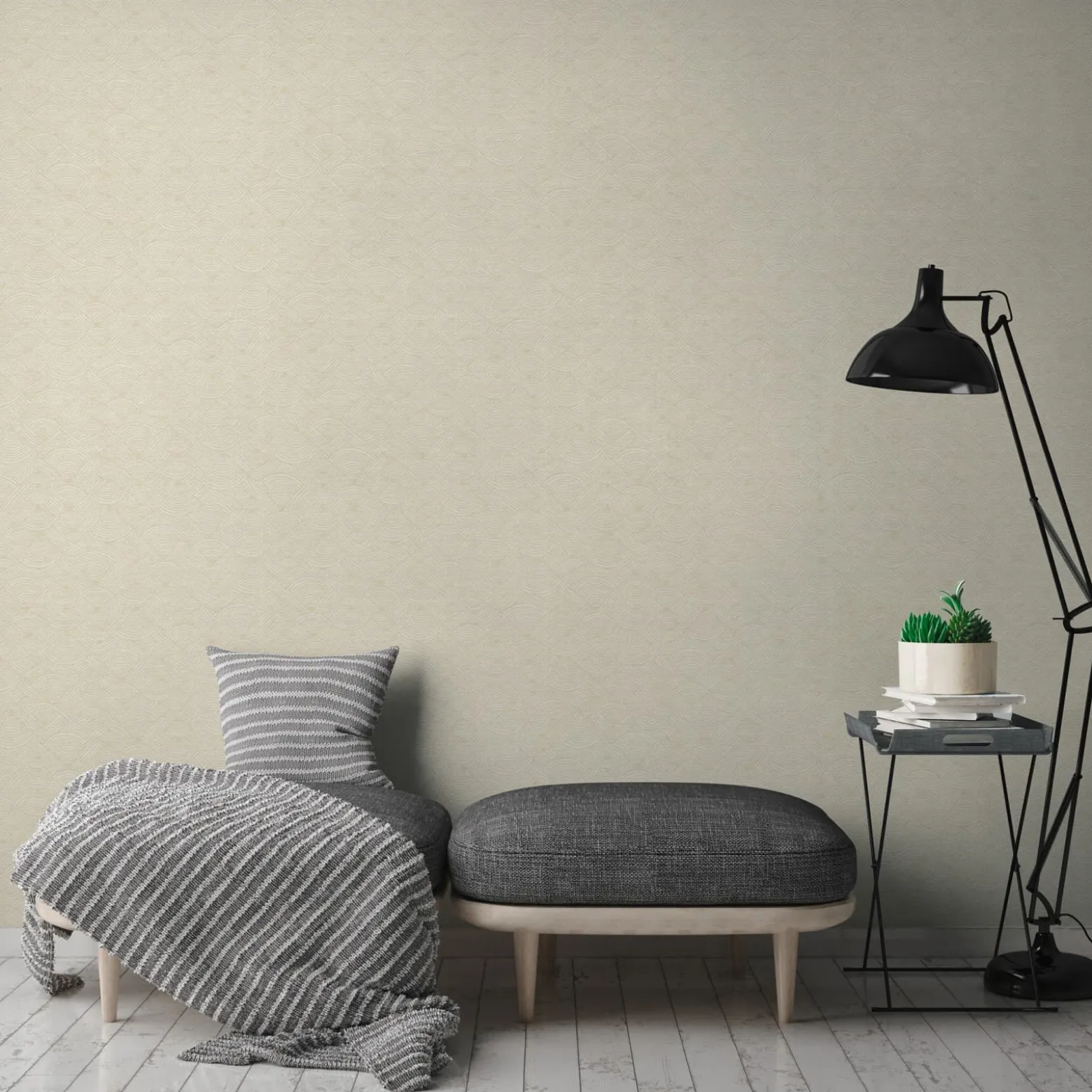 Vliestapete Art Deco Beige Weiß Nara 38742-4 AS Creation