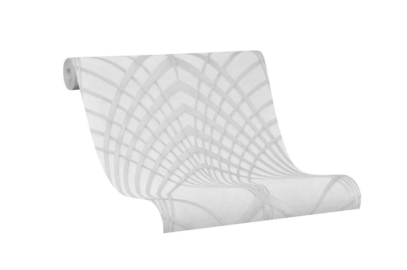 Vliestapete Art Deco Design grau-weiß silber 32277