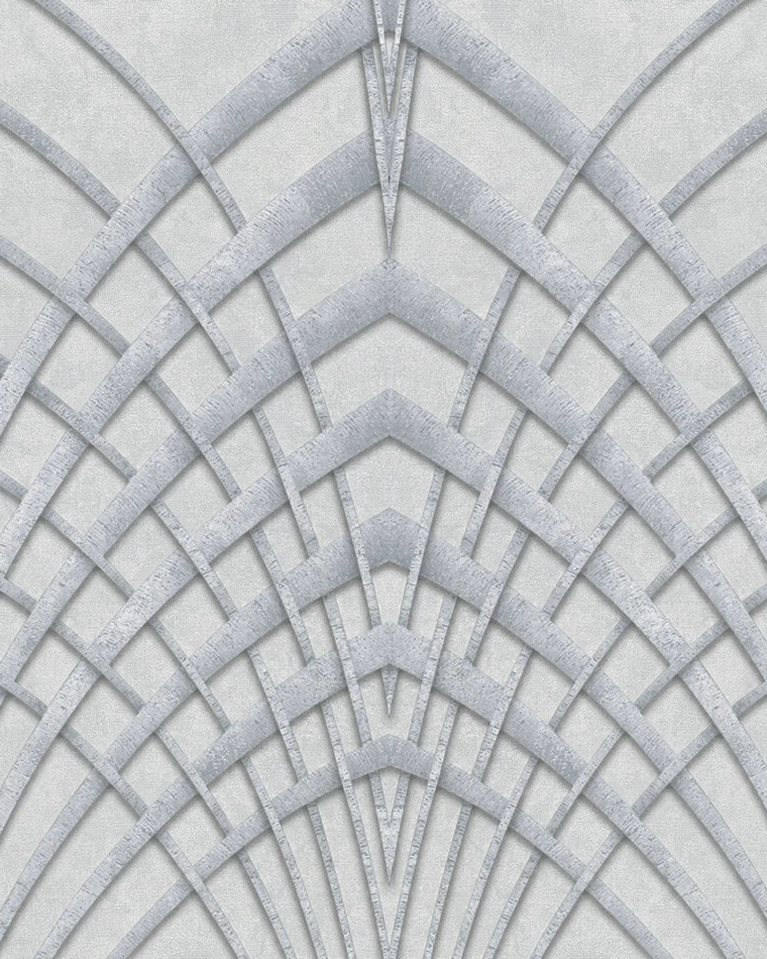 Vliestapete Art Deco Design hellgrau silber 32253