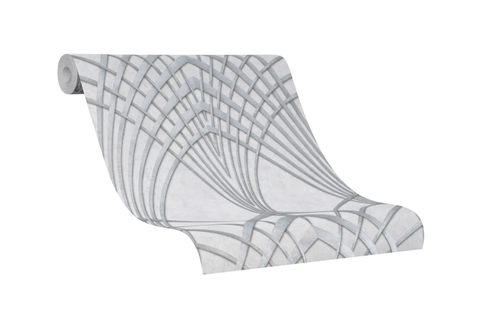 Vliestapete Art Deco Design hellgrau silber 32253