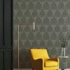 Vliestapete Art Deco Fächer Schwarz Gold Metallic A54901
