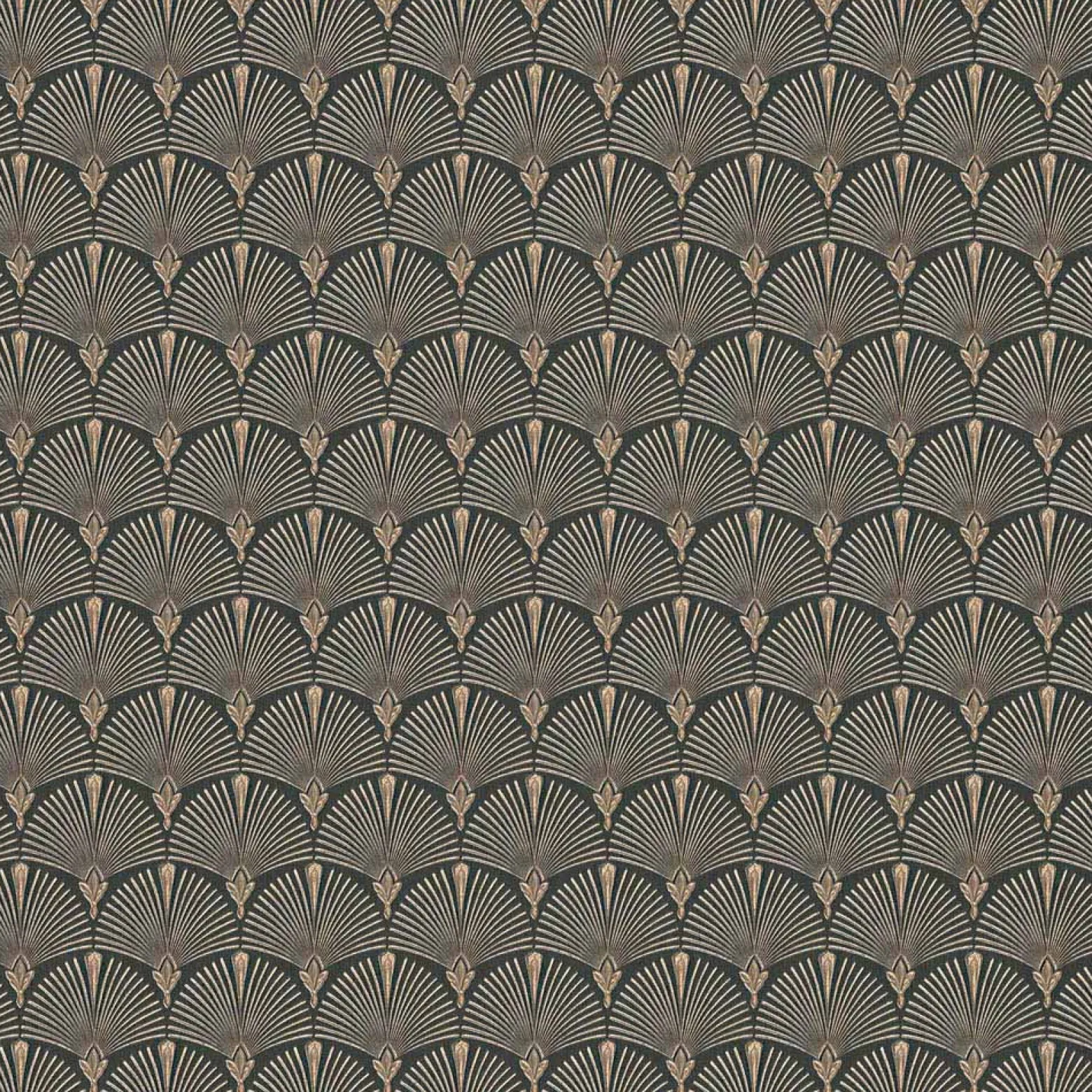 Vliestapete Art Deco Motiv Schwarz Gold Metallic 10346-15