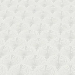 Vliestapete Art Deco Motiv Weiß Silber Metallic 10346-31