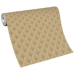 Vliestapete Art Deco Muster Beige Gold Metallic 10346-30