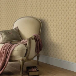 Vliestapete Art Deco Muster Beige Gold Metallic 10346-30