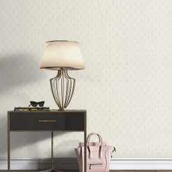 Vliestapete Art Deco Muster Creme Beige Glitzer 10346-02