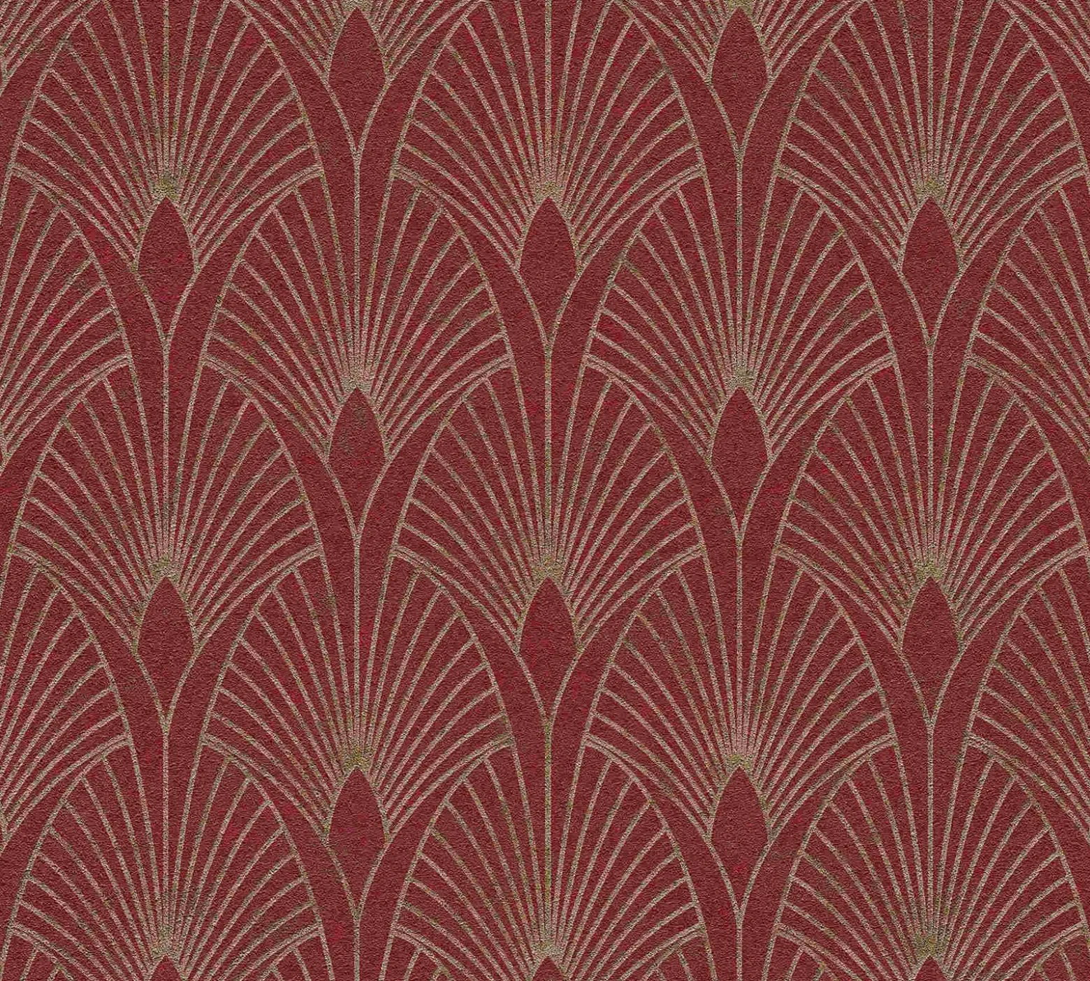 Vliestapete Art Deco rot gold Metallic 37427-4