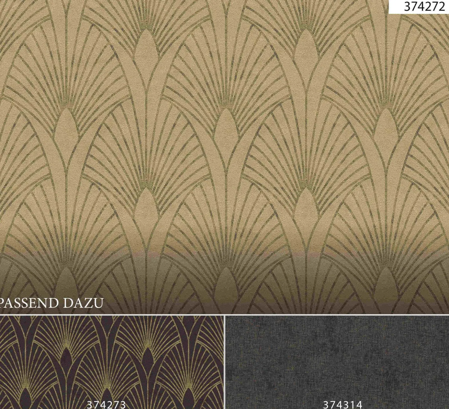 Vliestapete Art Deco sandbeige grau Metallic 37427-2