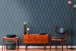 Vliestapete AS Creation Blau Bronze Geometrisch 385921