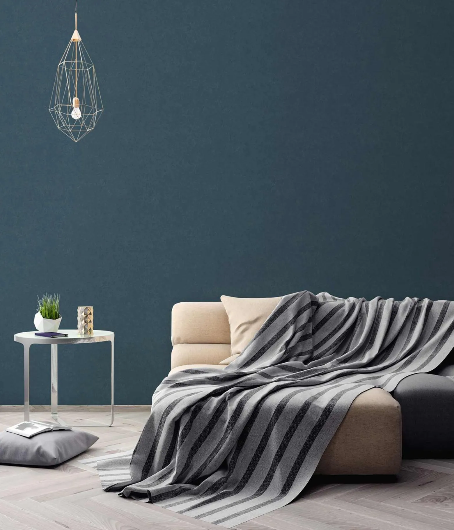 Vliestapete AS Creation Blau Uni 385942