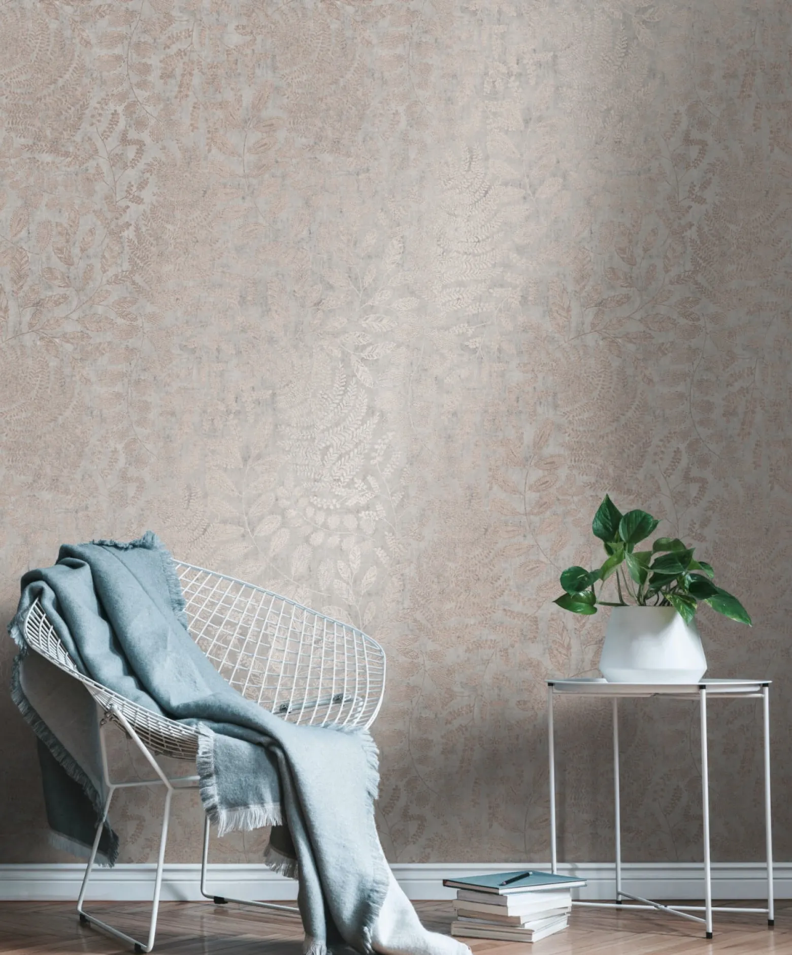 Vliestapete A.S. Creation 38830-3 Grau Rosegold Blätter