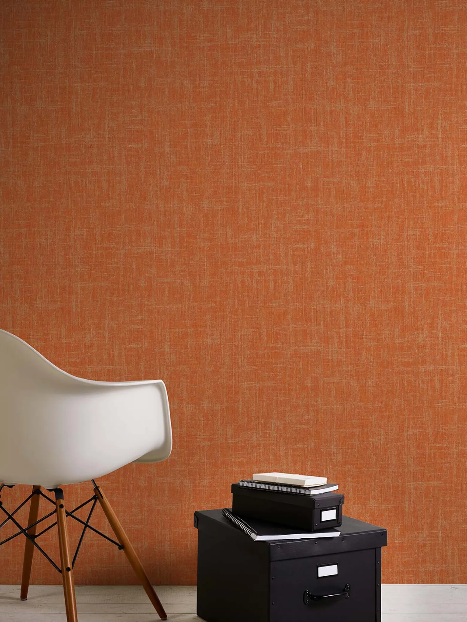 Vliestapete AS Creation Orange Gold Putzoptik 386081