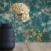 Vliestapete A.S. Creation 38825-3 Petrol Gelb Floral