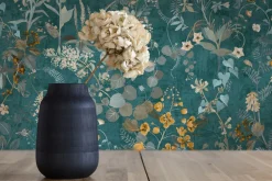 Vliestapete A.S. Creation 38825-3 Petrol Gelb Floral