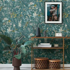 Vliestapete A.S. Creation 38825-3 Petrol Gelb Floral