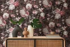 Vliestapete A.S. Creation 38821-4 Schwarz Rosa Blumen