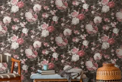 Vliestapete A.S. Creation 38821-4 Schwarz Rosa Blumen