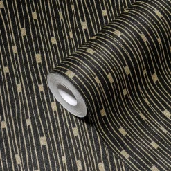 Vliestapete A.S. Creation 38822-4 Schwarz Gold Linien