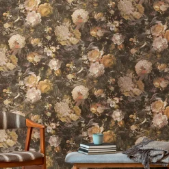 Vliestapete A.S. Creation 38821-2 Schwarz Gold Blumen