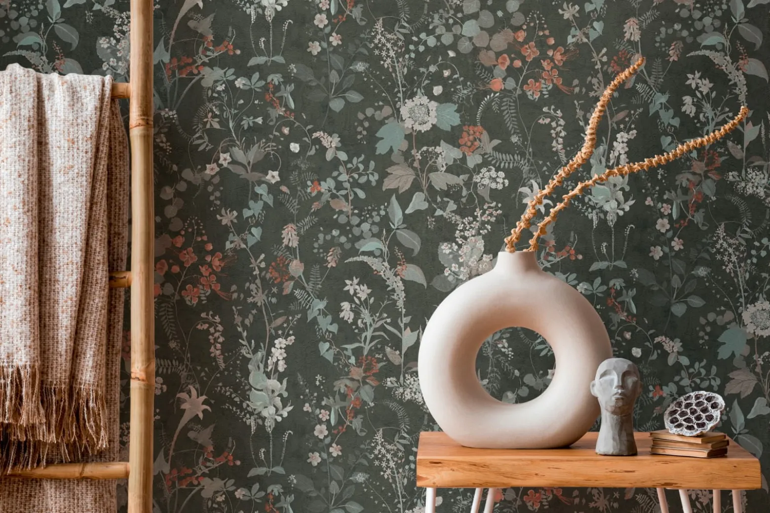 Vliestapete A.S. Creation 38825-4 Schwarz Floral