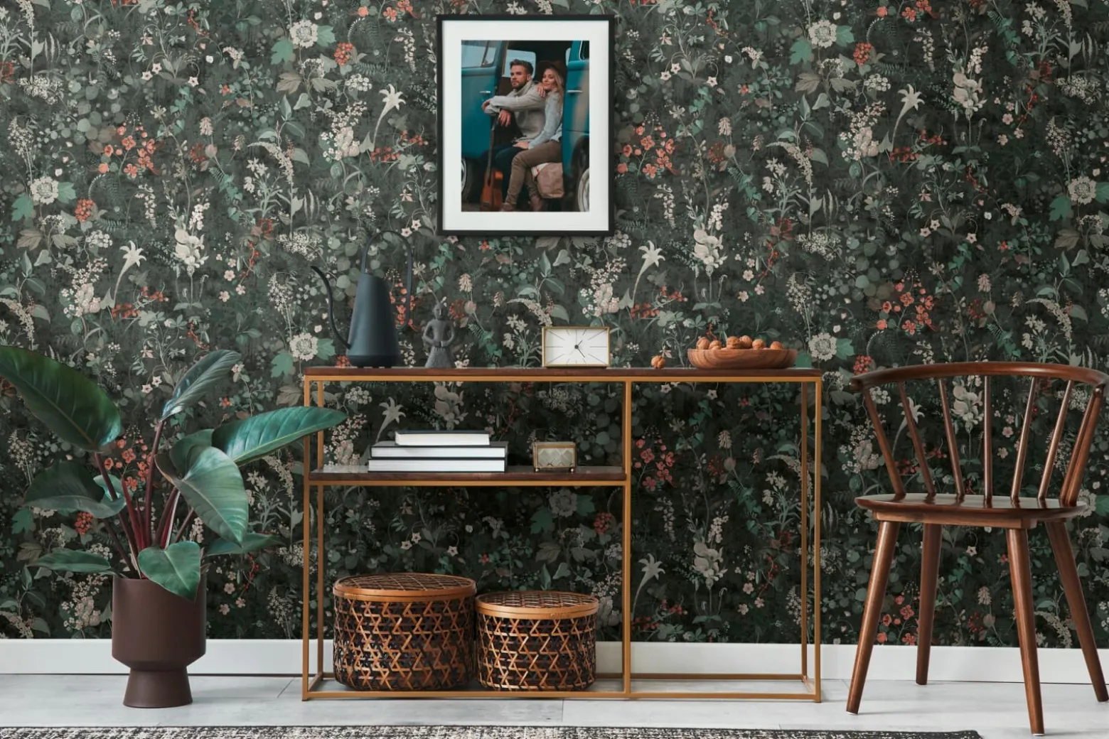 Vliestapete A.S. Creation 38825-4 Schwarz Floral
