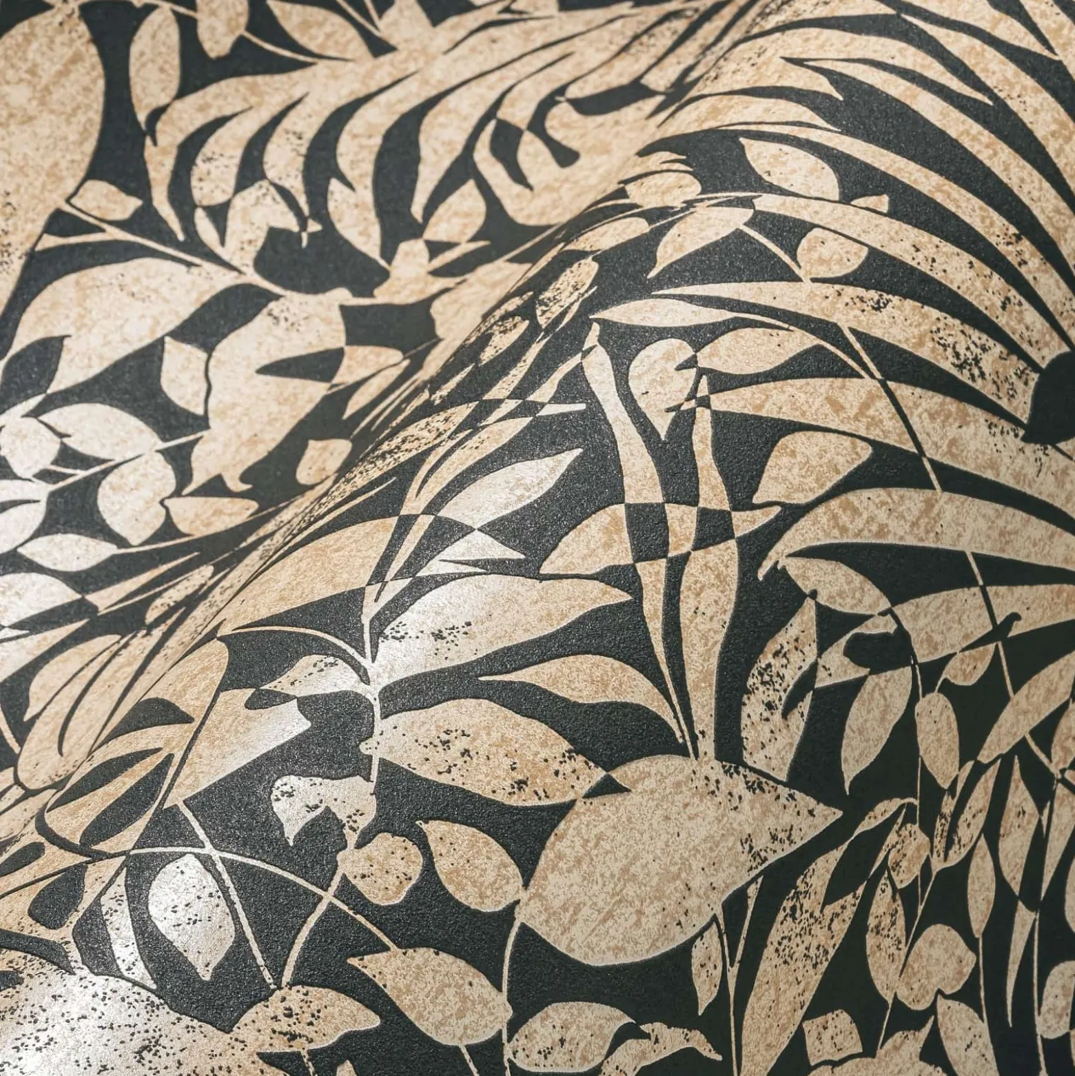 Vliestapete A.S. Creation 38831-3 Schwarz Gold Blätter