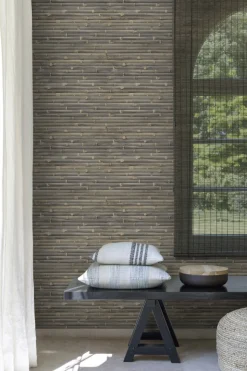 Vliestapete Bambus Beige Grau WL1103