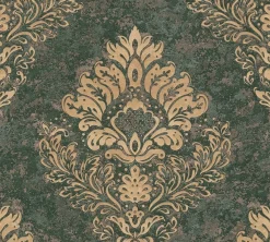 Vliestapete Barock Design beige grün Metallic 37901-1