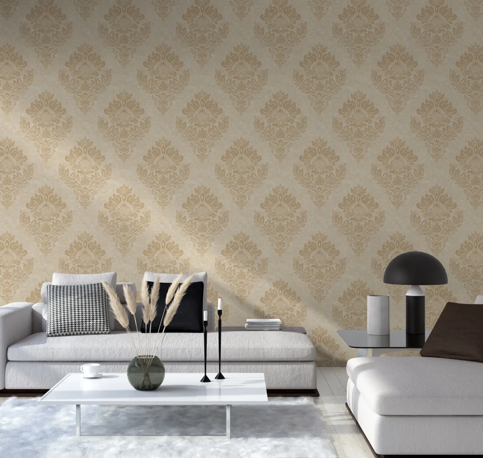 Vliestapete Barock Design beige gold Metallic 37901-3