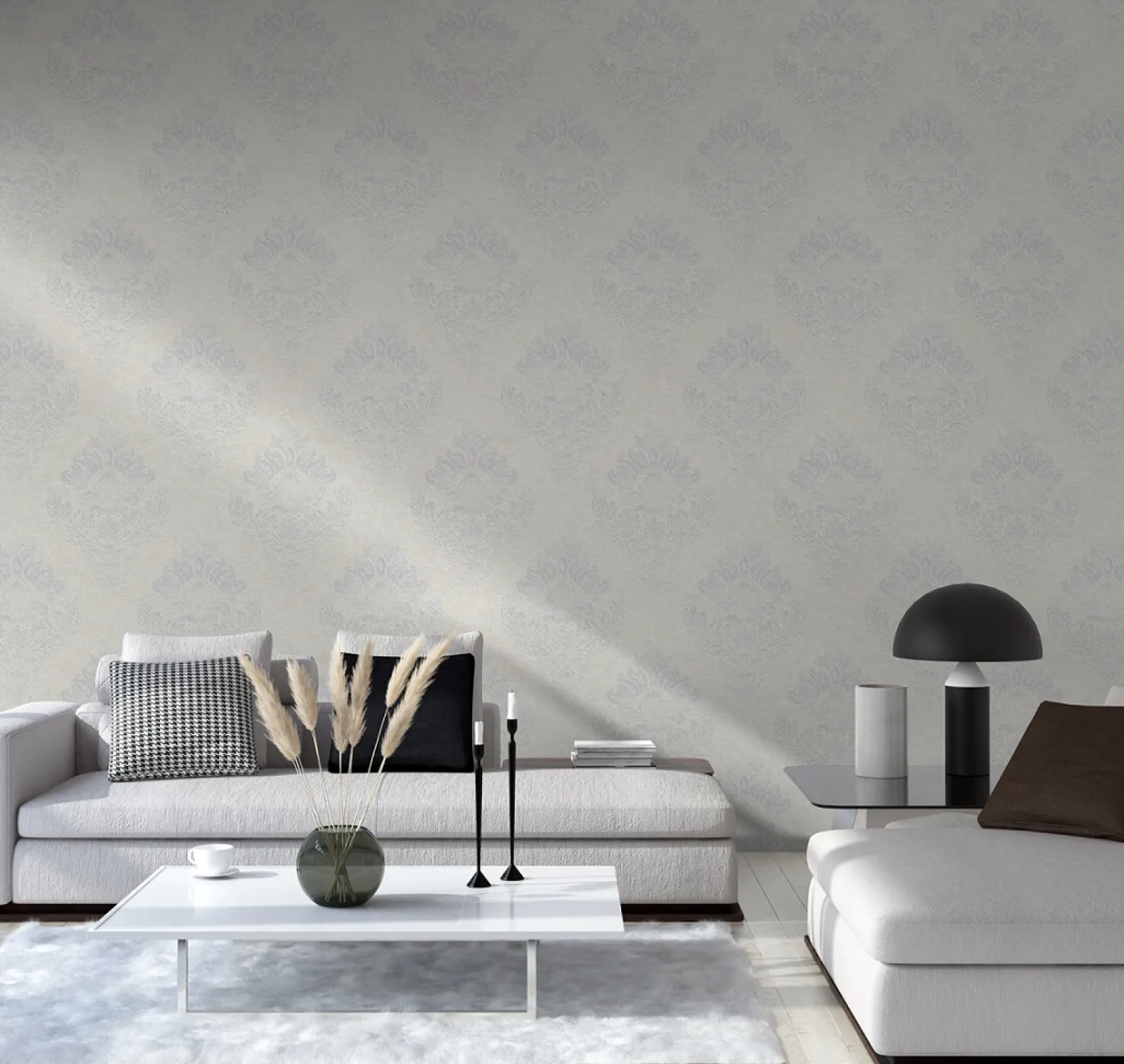 Vliestapete Barock Design creme grau Glanz 37901-5