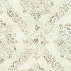 Vliestapete Barock-Design weiß grau silber 38707-2