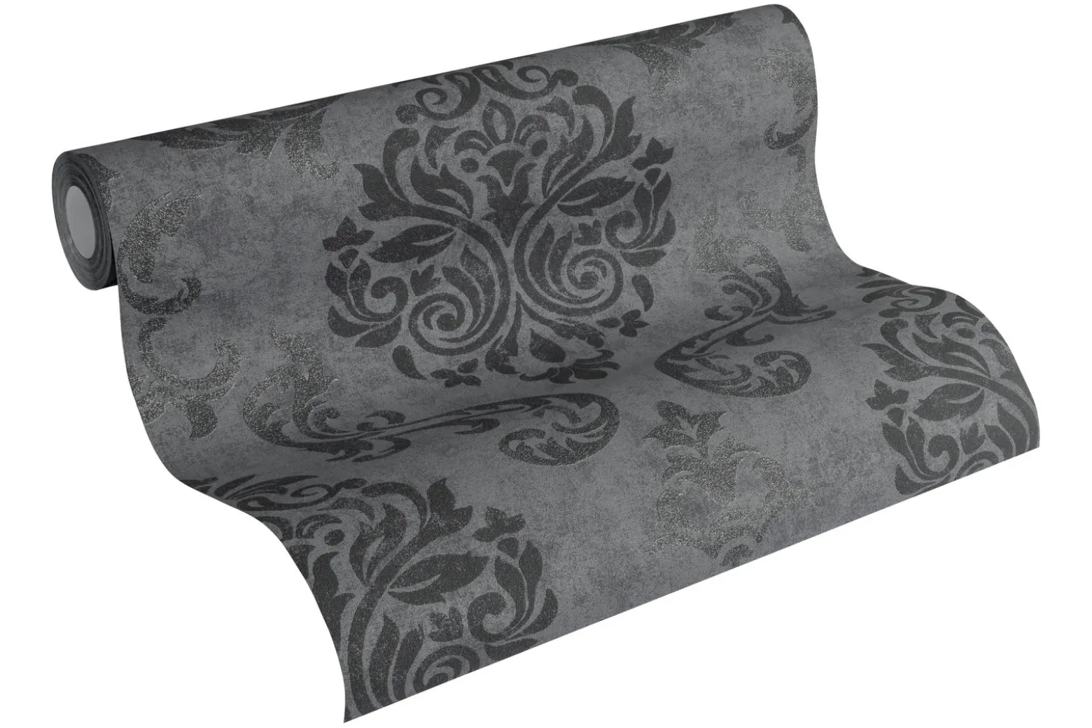 Vliestapete Barock Glitzer schwarz 95372-3 AS Creation