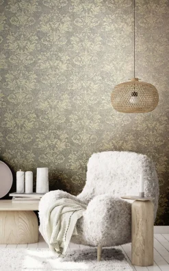 Vliestapete 34015 Barock Grau Gold Marburg