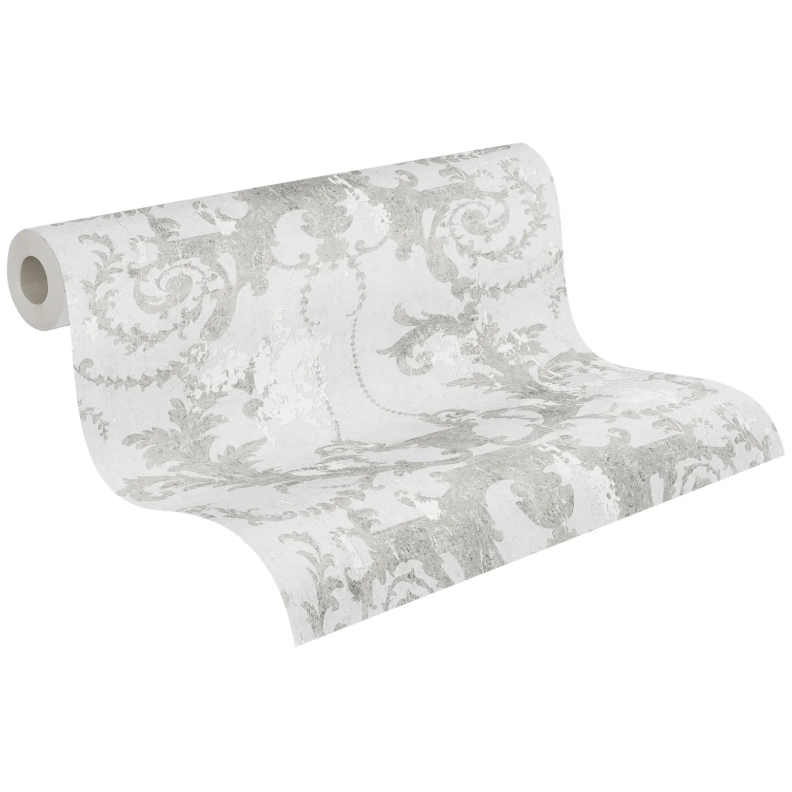 Vliestapete Barock grau silber 37648-1