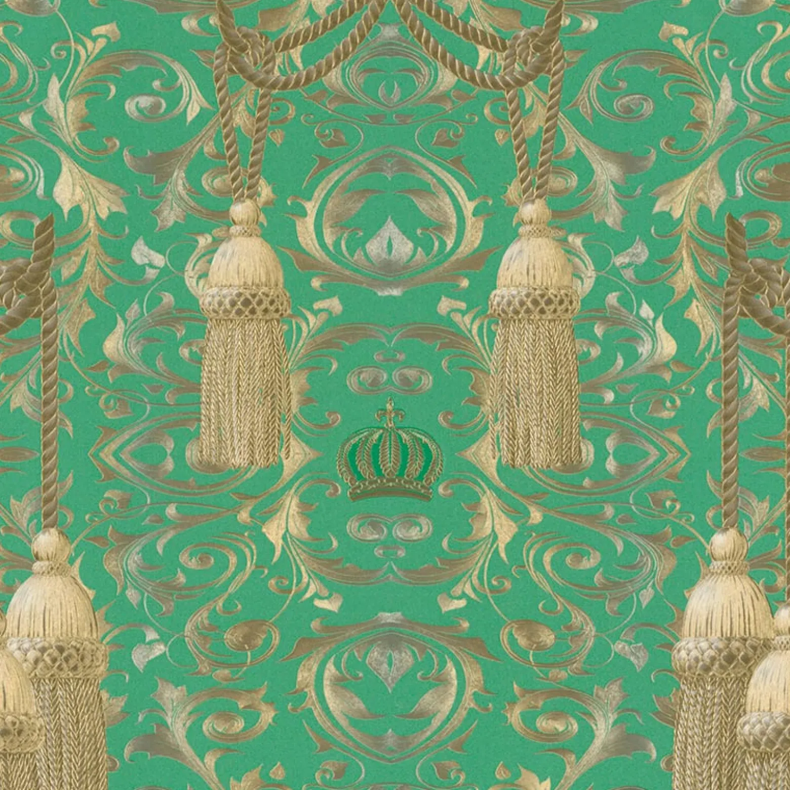 Vliestapete Barock grün gold Glanz Marburg La Vida 52706