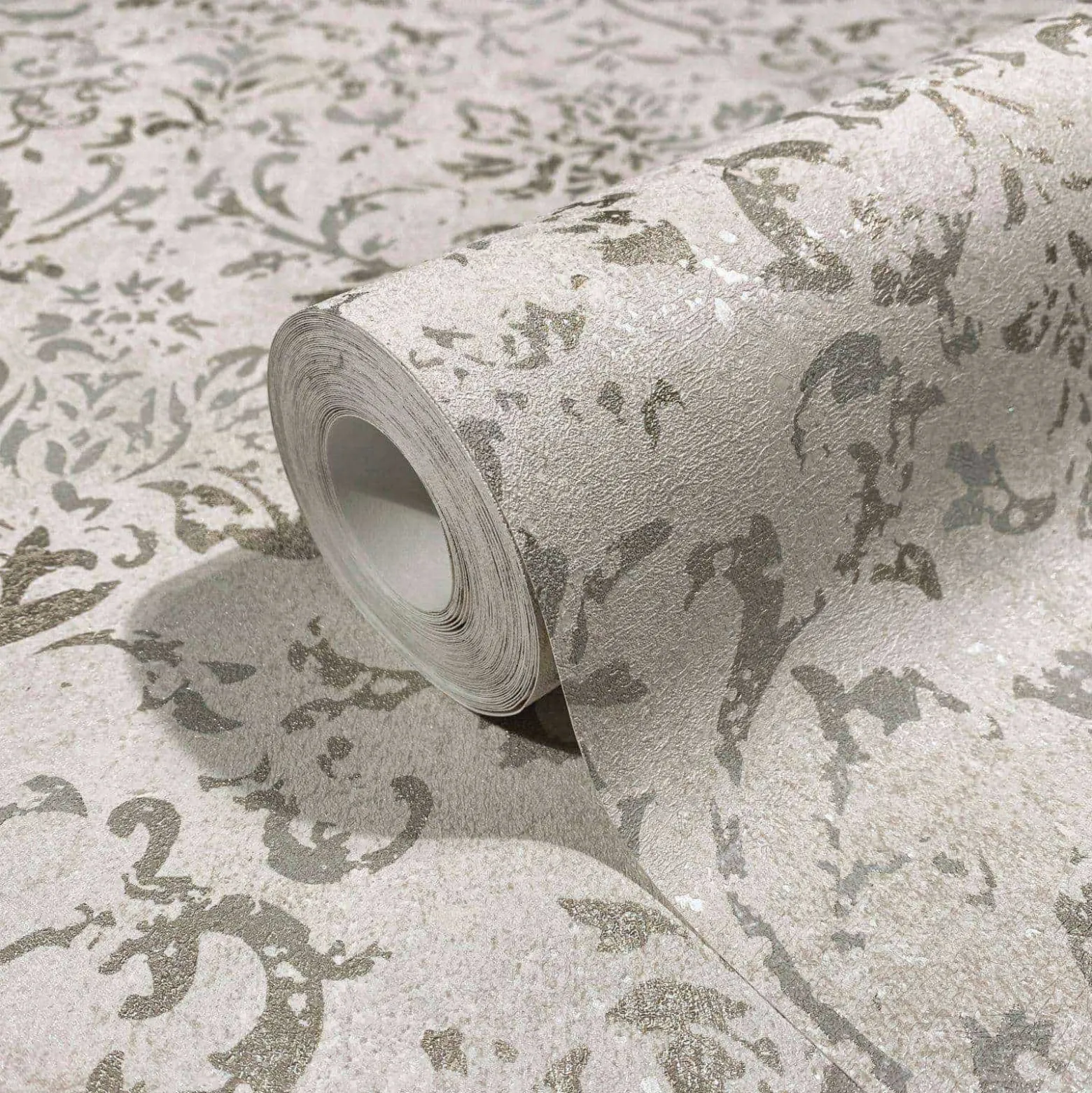 Vliestapete 34291 Barock Muster Grau Gold Marburg
