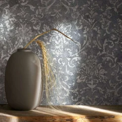 Vliestapete 34296 Barock Muster Schwarz Silber Marburg