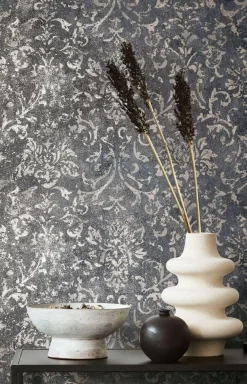 Vliestapete 34296 Barock Muster Schwarz Silber Marburg