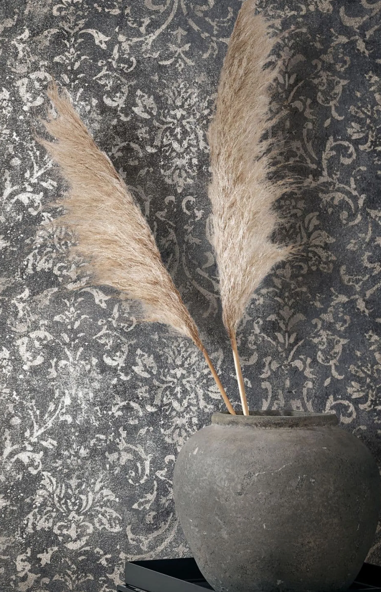 Vliestapete 34296 Barock Muster Schwarz Silber Marburg