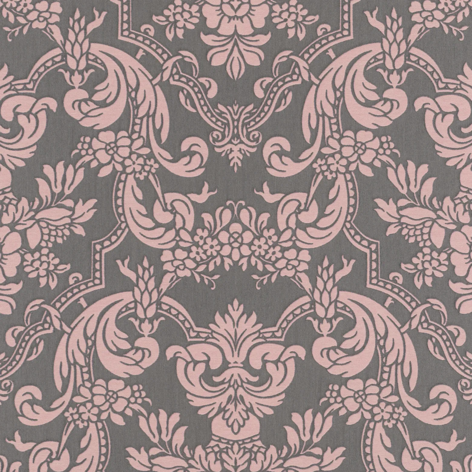Vliestapete Barock Ornament taupe Glanz Rasch 570649