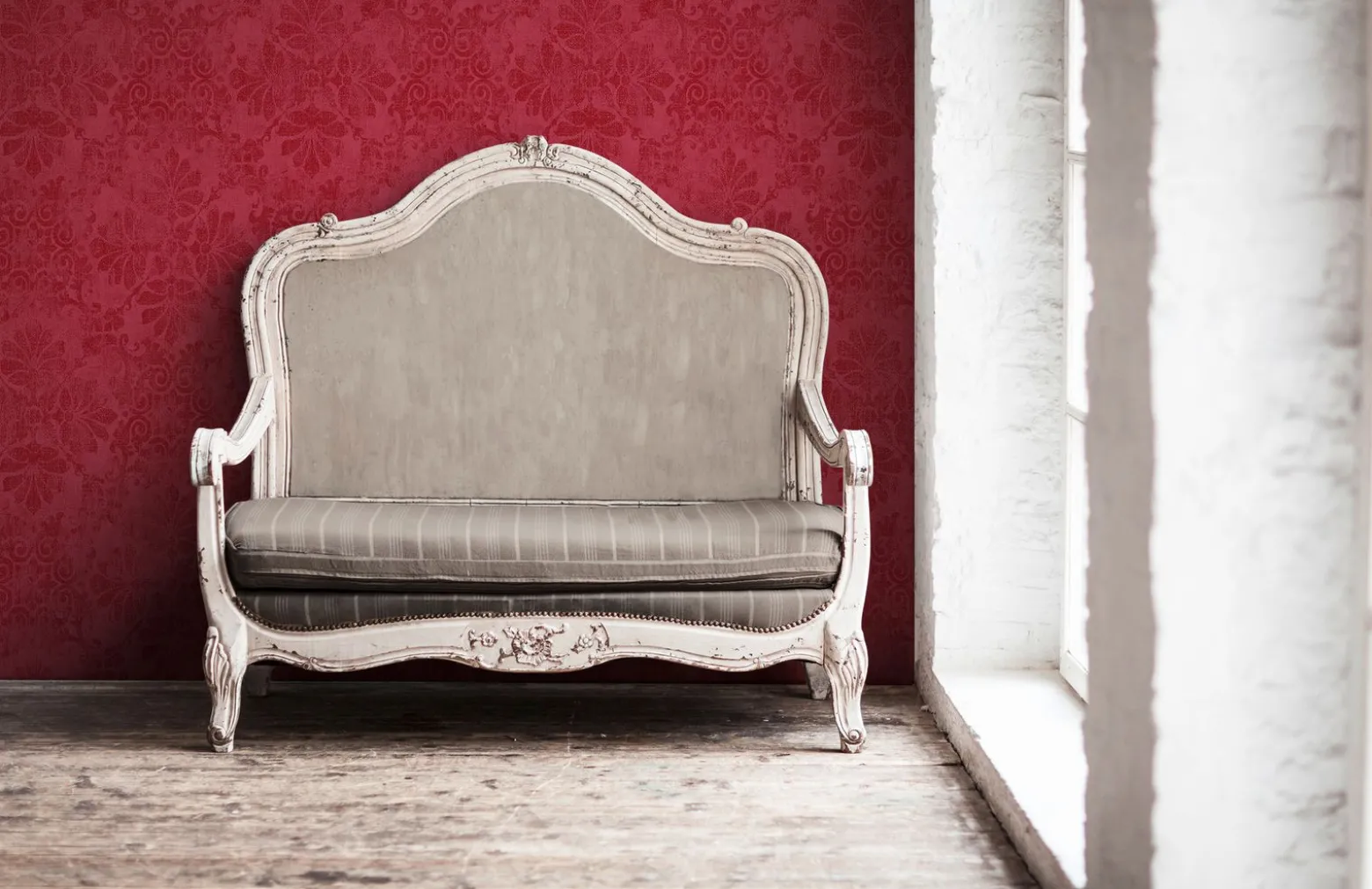 Vliestapete Barock rot Glitzer AS Creation 32987-3