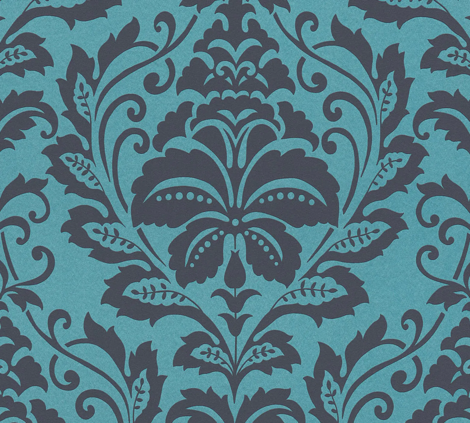 Vliestapete Barock Samt blau schwarz metallic 36910-5
