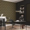 Vliestapete BarockSchwarz Gold Metallic 10288-15