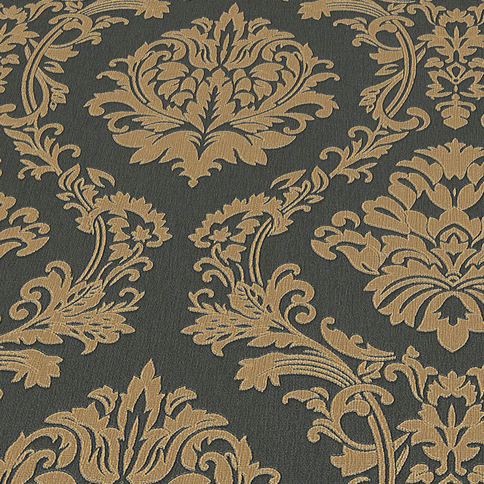 Vliestapete BarockSchwarz Gold Metallic 10288-15