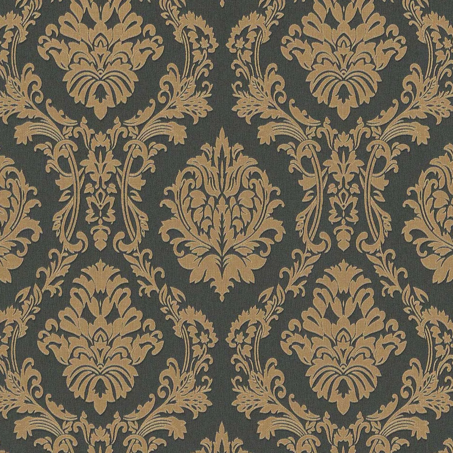 Vliestapete BarockSchwarz Gold Metallic 10288-15