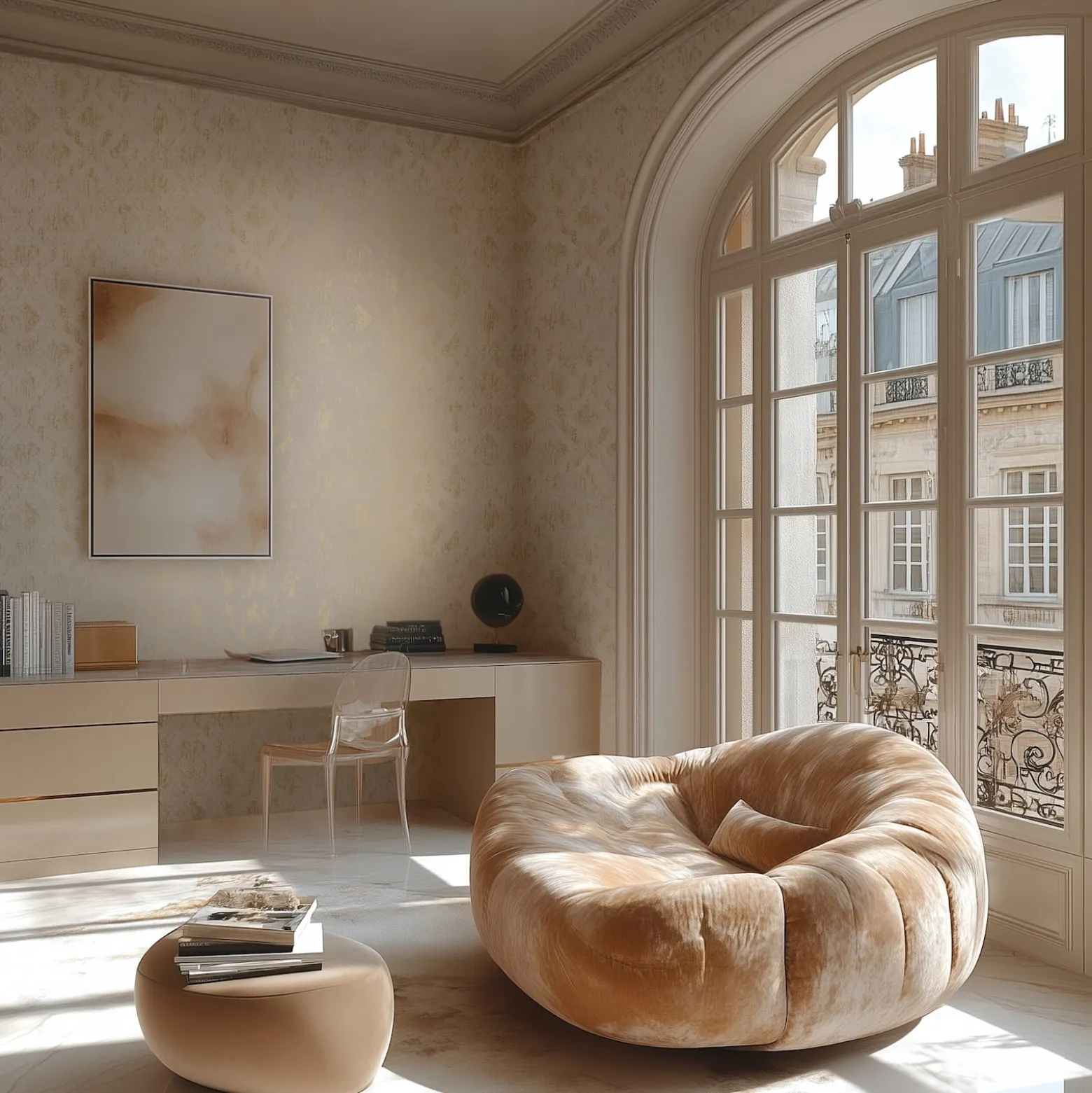 Vliestapete Barock Used-Look Creme Gold Metallic 78672-2