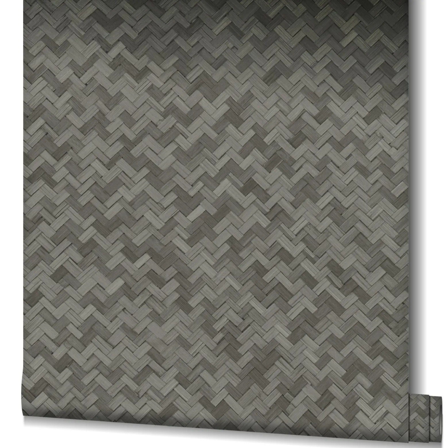 Vliestapete Bast Holz Rattan anthrazit 33310