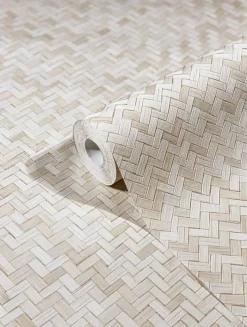 Vliestapete Bast Holz Rattan beige 33333