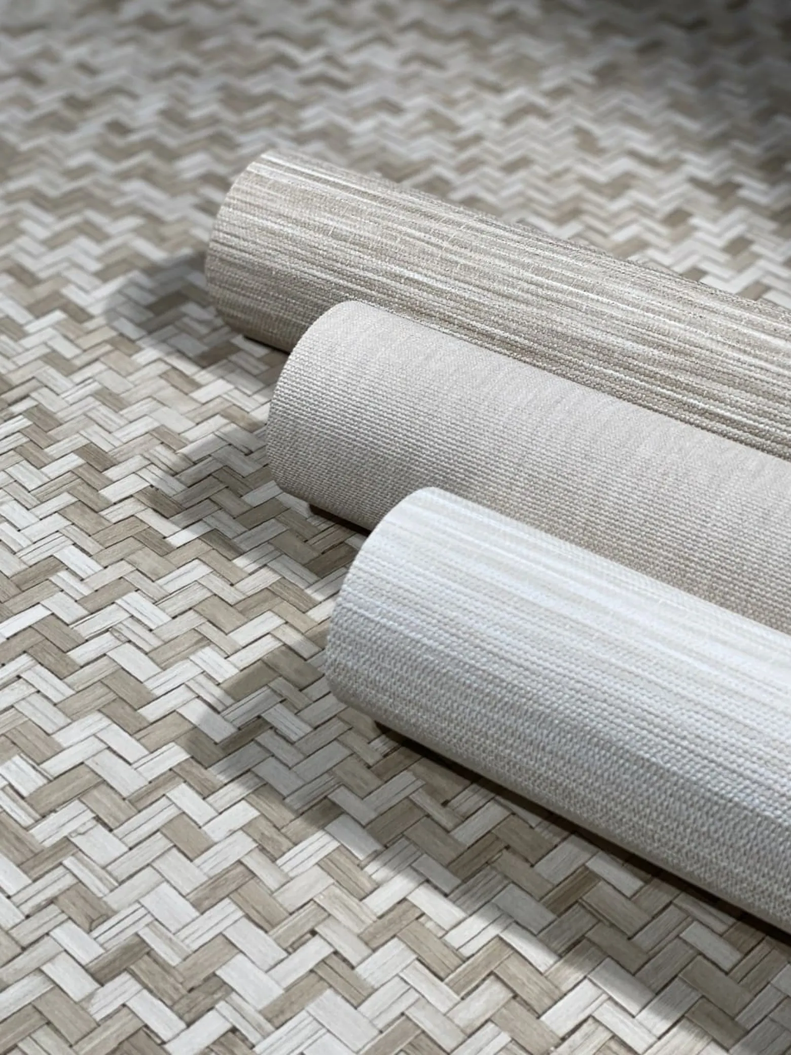 Vliestapete Bast Holz Rattan beige braun 33309