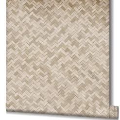 Vliestapete Bast Holz Rattan beige braun 33309